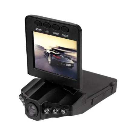 H198 car DVR dash cam with 2.4-inch screen shown in its packaging.