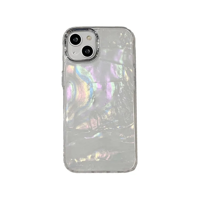 Super Fairy Dream Shell Pattern TPU Phone Case for iPhone 14 Pro - White Fantasy Shell Design