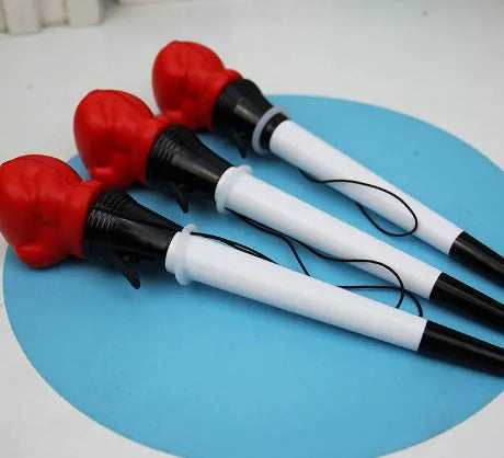 Four boxing press ejection pens with plug-in sleeve mechanism and black refills
