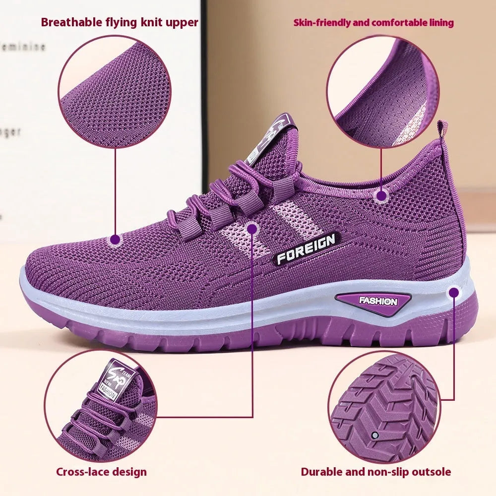 Low-top casual shoes with breathable mesh surface in four colour options
