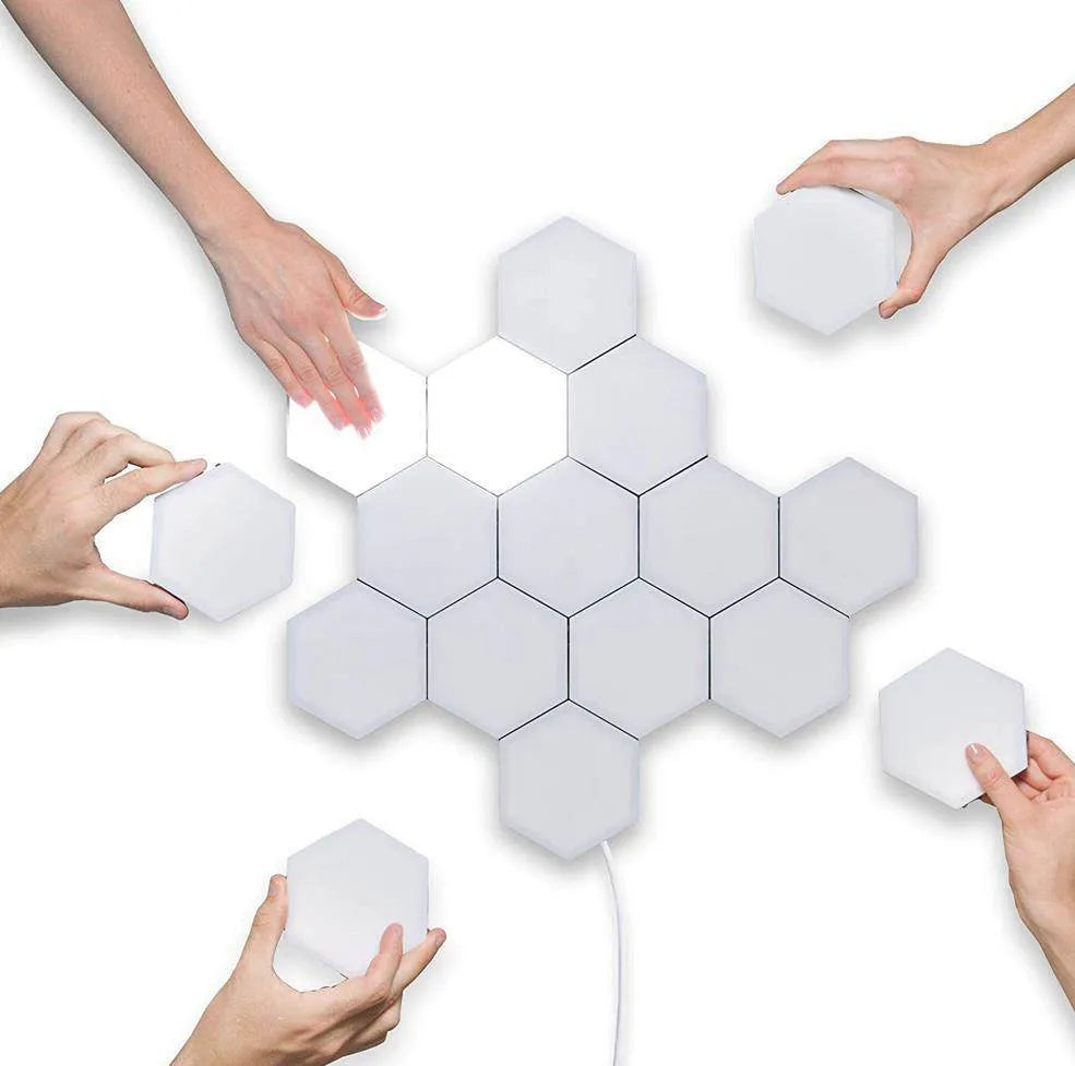 British creative honeycomb modular wall lamp with touch control and LED lighting