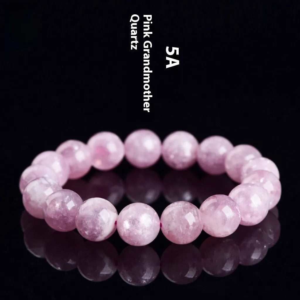 Purple polished crystal bracelet with geometry beads in Korean style unisex design