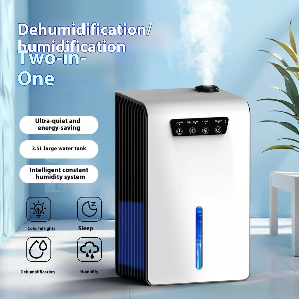 Milky white household dehumidifier with 2.6-4.0 litre capacity for bedrooms up to 20 square metres