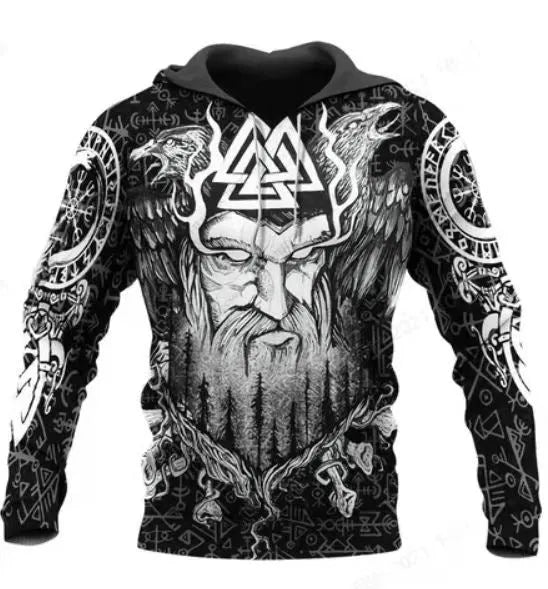 Men's 3D digital printing hoodie pullover in polyester with full-colour graphic on front