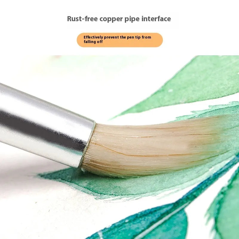 Six wooden hook line pen brushes with pointed tips for calligraphy and detailed artwork