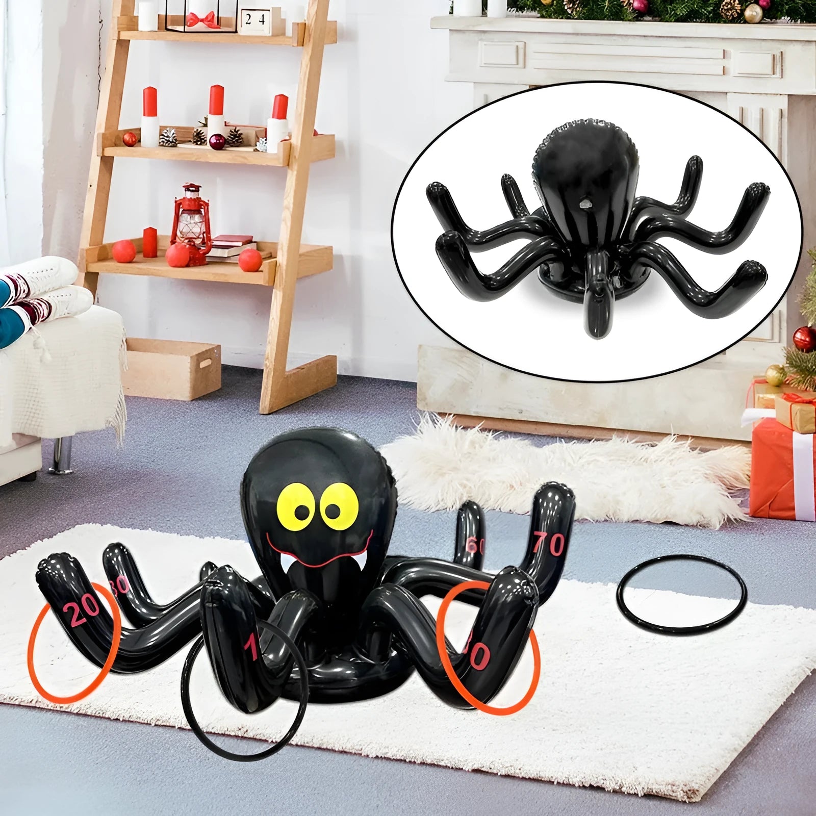PVC inflatable ferrule throwing toy in assorted Halloween styles for teenagers