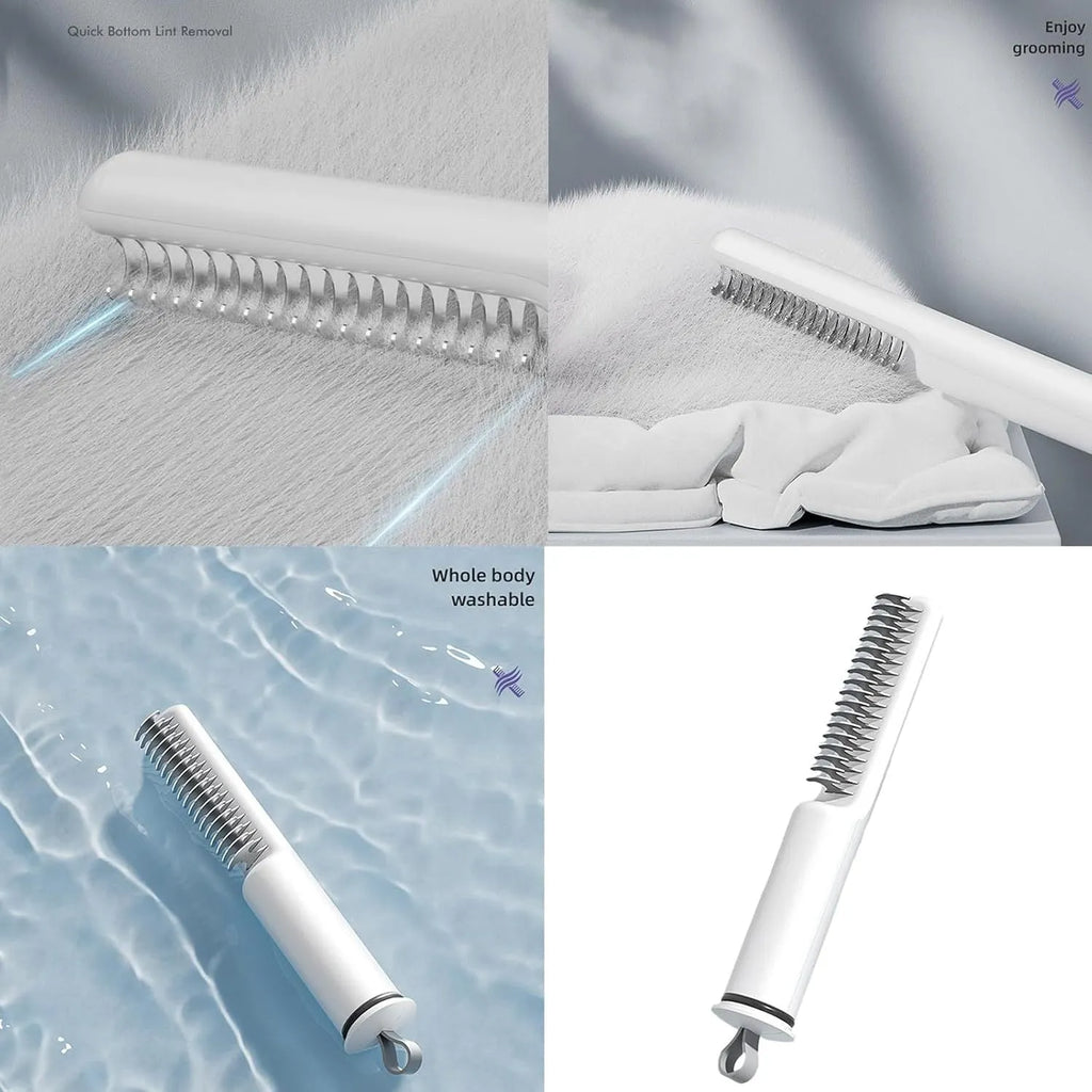 Stainless steel pet dematting comb with comfortable handle for removing knots from dogs' coats