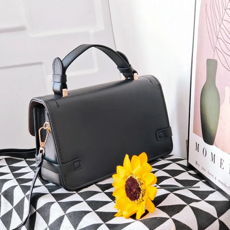 Retro ethnic pattern square crossbody bag in PU shown in apricot colour, featuring floral and plaid details.