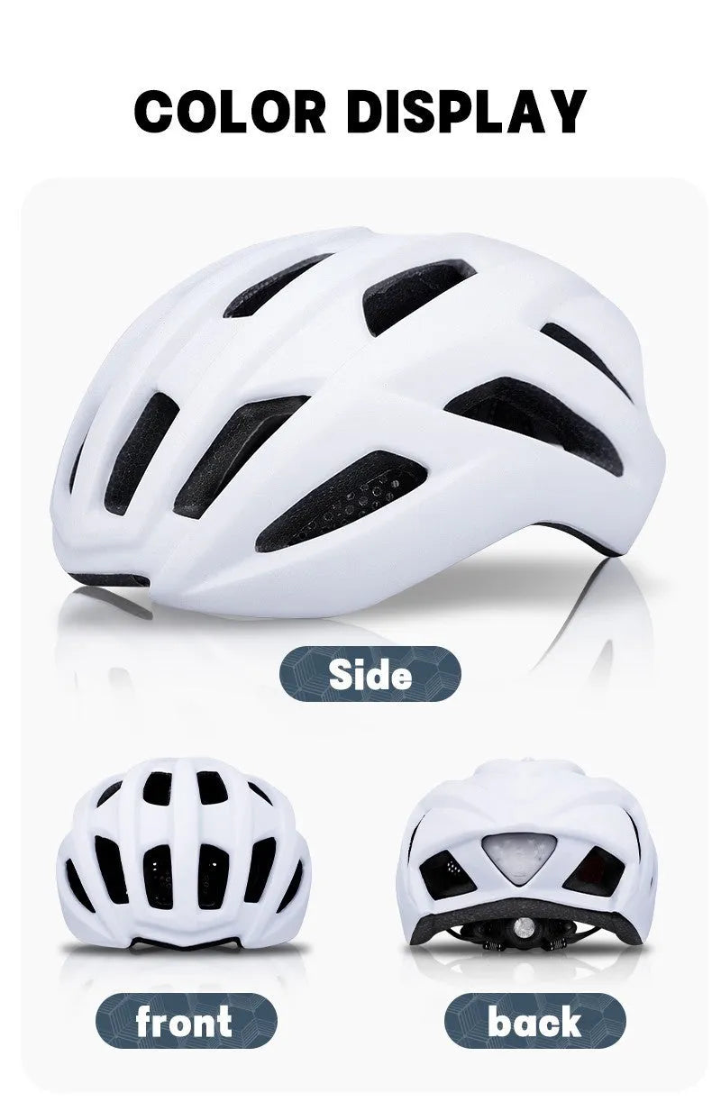 Orange lightweight bicycle helmet for road and mountain biking, showing ventilation holes.