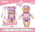 Simulation baby vinyl figurine doll in display showing realistic details and 21.5cm height