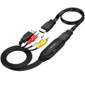 HDMI to AV converter adapter with 110cm cable for monitor and projector connection