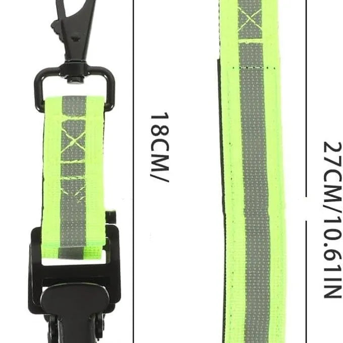 Fluorescent green safety gloves clip with metal buckle for industrial glove attachment