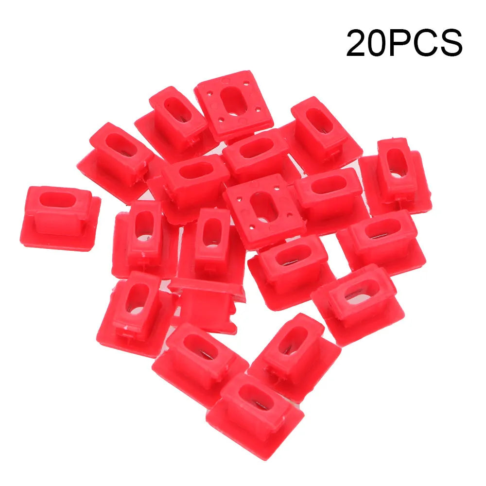 Plastic snap clips for BMW door walnut interior trim panel, 10-piece pack.