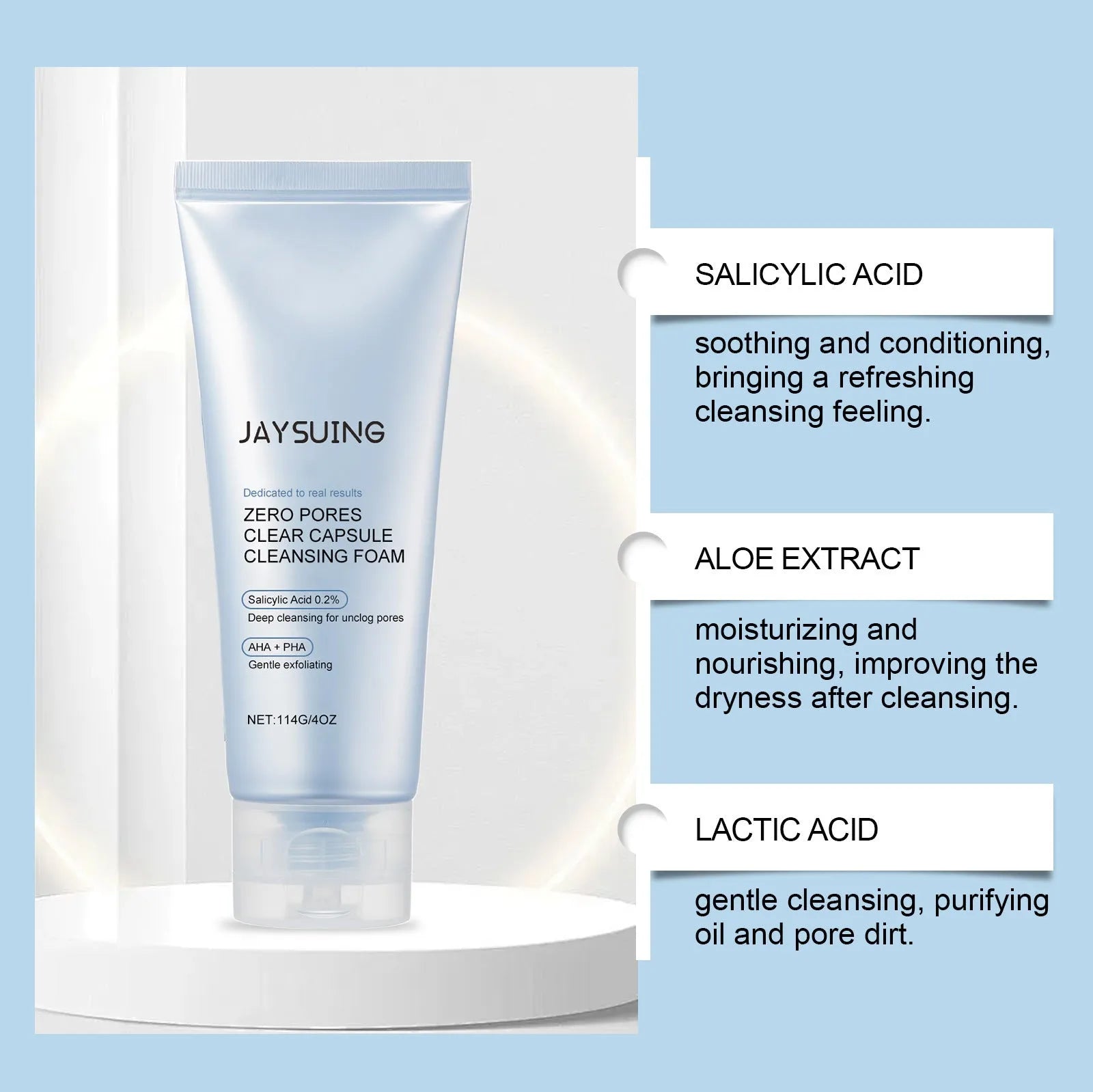 Salicylate facial cleanser 114g tube with gentle pore cleansing formula