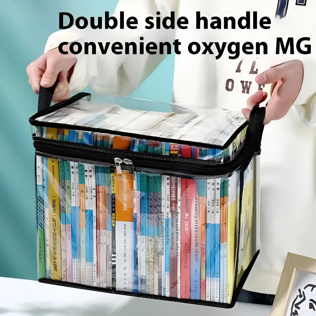 Large foldable PVC storage bag in black or white with transparent panels and a 24L capacity.