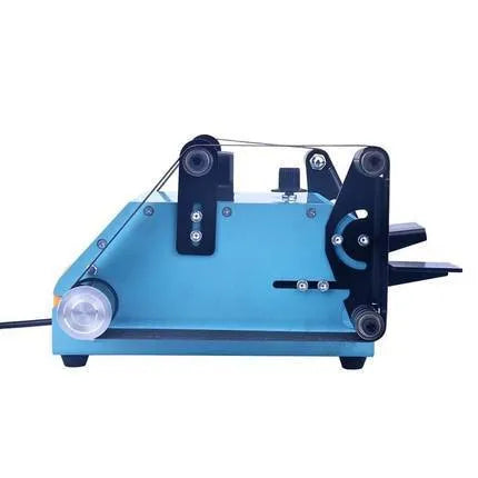 Blue desktop dual-axis belt sander with a 750W motor and variable speed control for knife sharpening