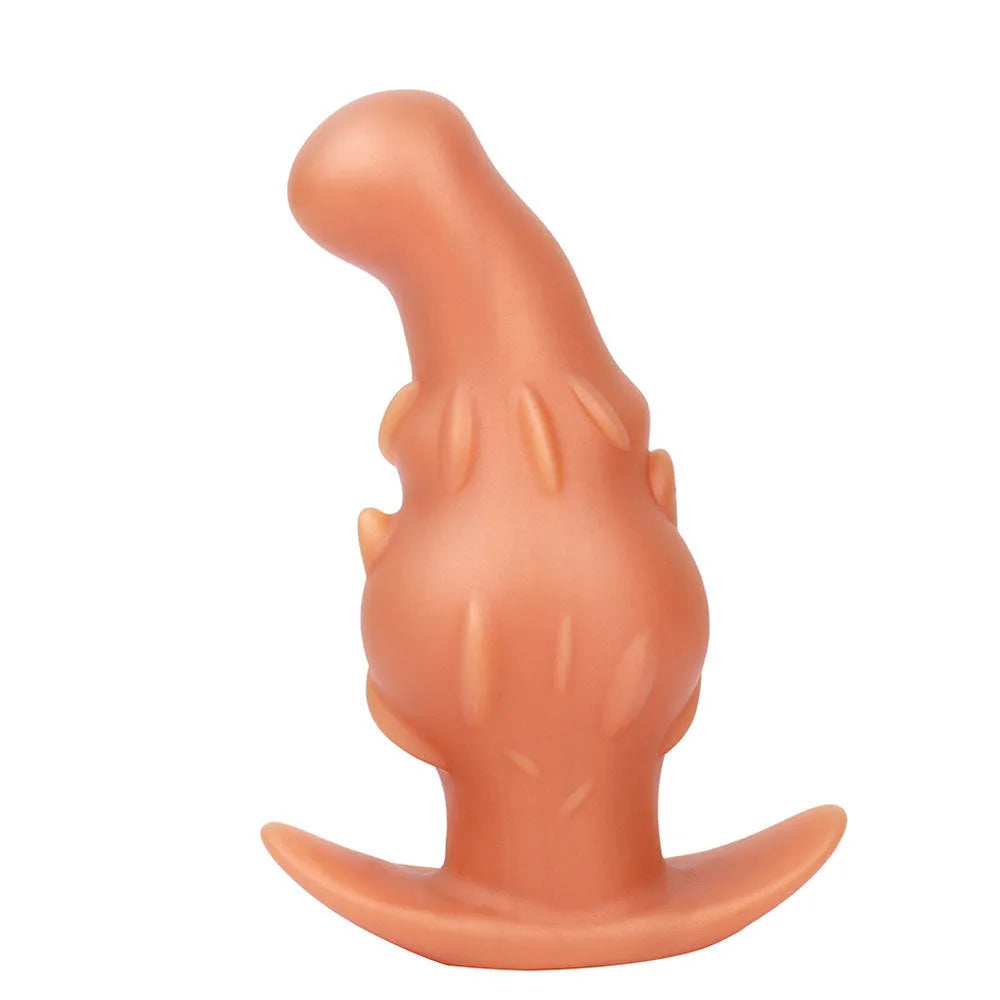 Liquid silicone adult masturbator in black, gold, or purple colour with S, M, L, XL size options