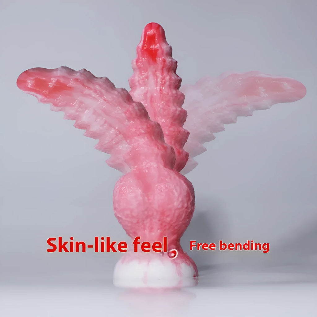 Pink shaped penis masturbation device in platinum silicone with berserker size options