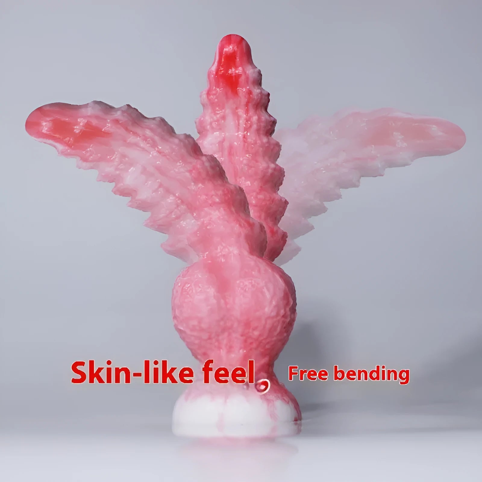 Pink shaped penis masturbation device in platinum silicone with berserker size options