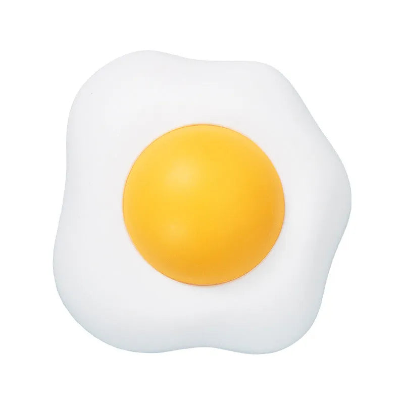 Soft plush egg-shaped cat toy filled with catnip and silvervine for wall and floor play.