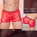 Nylon lace men's boxers in black, white, and red colours, free size.