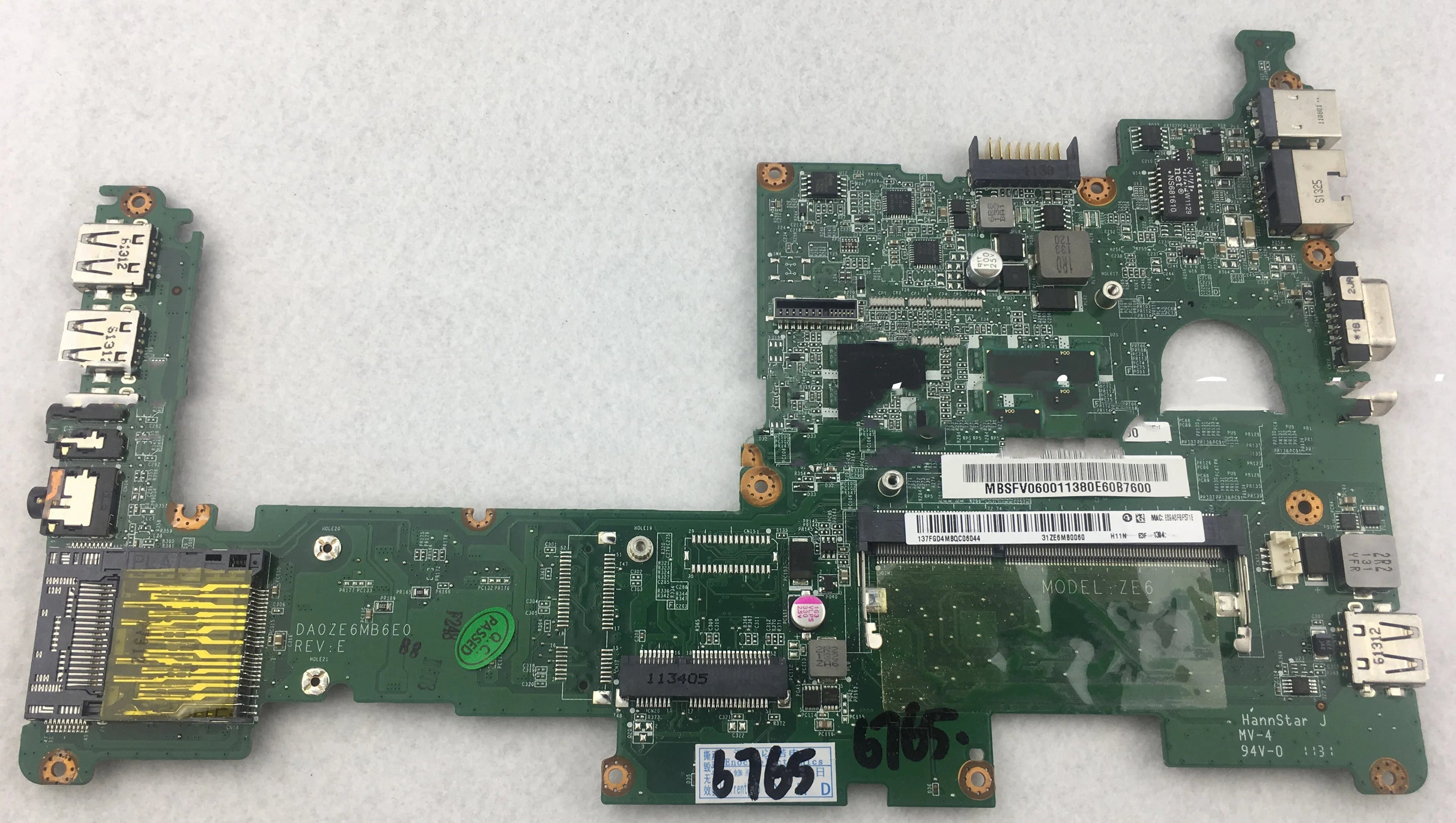 Laptop Motherboard for Acer Aspire One D257 Notebook Replacement Part with Onboard CPU and Memory Chip