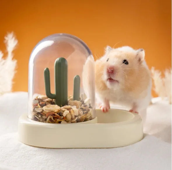 Hamster automatic feeder with transparent food chamber and 190ml grain capacity