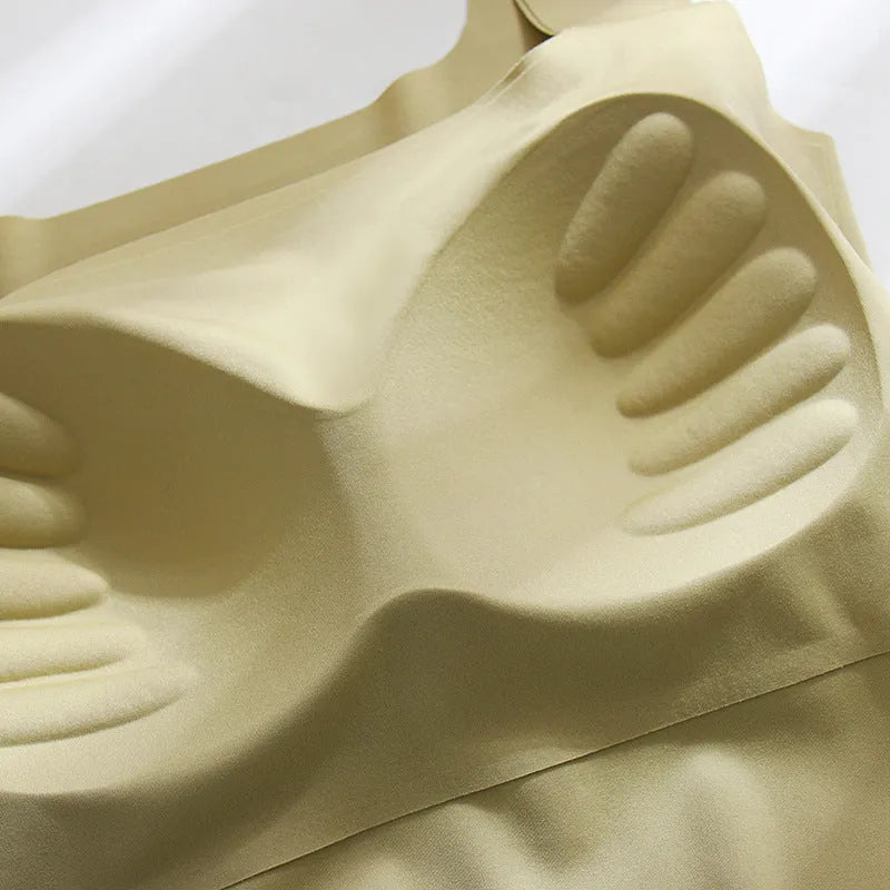 Women's seamless non-marking sling vest with chest pad in light sports style