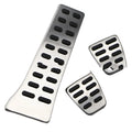 Stainless steel accelerator pedal set for Hyundai vehicles with automatic or manual transmission options