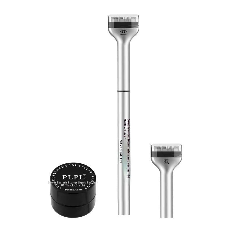 Double-headed lower eyelash seal eyeliner pen and lotion in black and brown