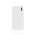 20000 mAh portable power bank with multiple USB ports in black or white colour measuring 140x69x26mm