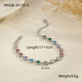 Women's stainless steel bracelet with geometric designs in gold or silver 18K electroplated finish