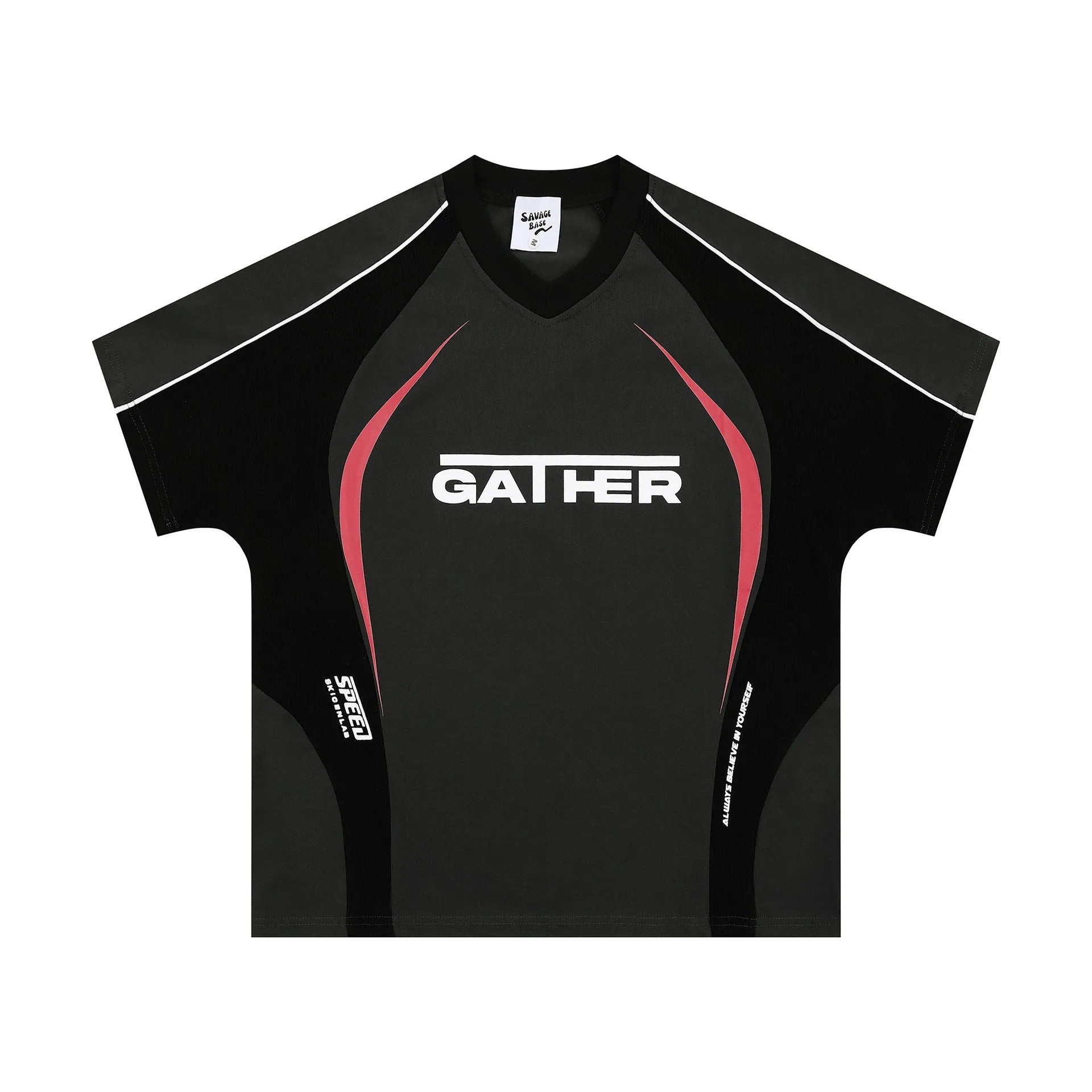 Men's loose t-shirt with colour matching letters printed design in black or apricot colours
