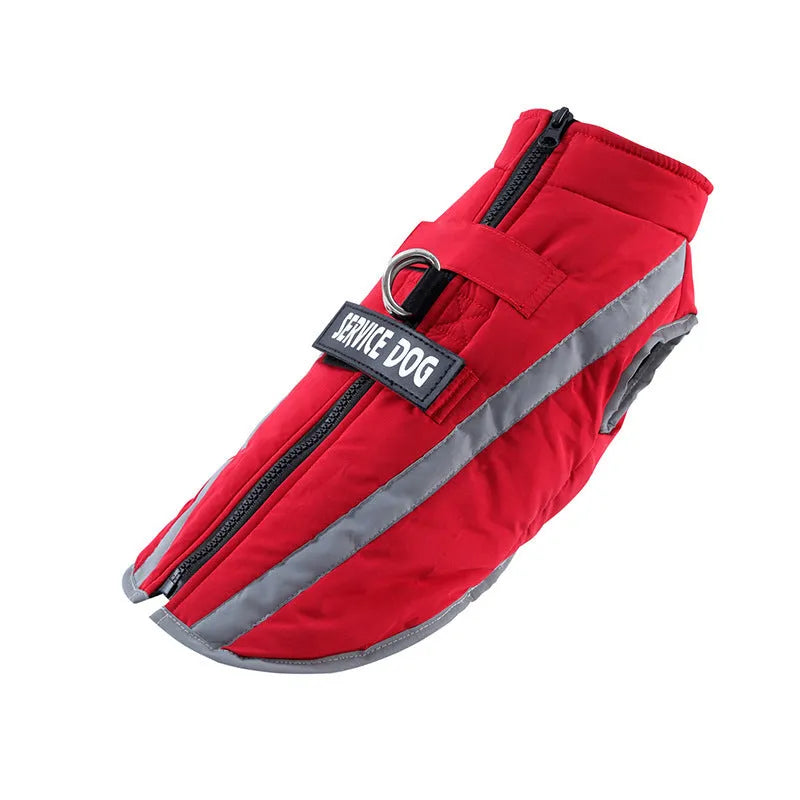 Waterproof dog raincoat with reflective strips and polar fleece lining, available in beige, blue, red, rose red, yellow, sizes S to 3XL