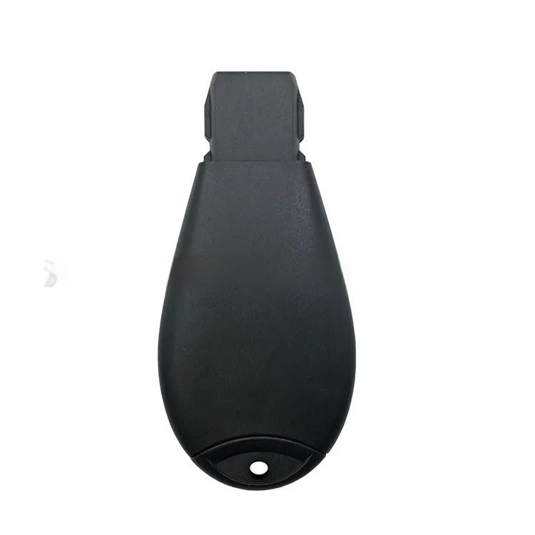 Dodge Chrysler car key shell replacement in ABS plastic with brass components, showing dimensions of 85mm by 42mm.