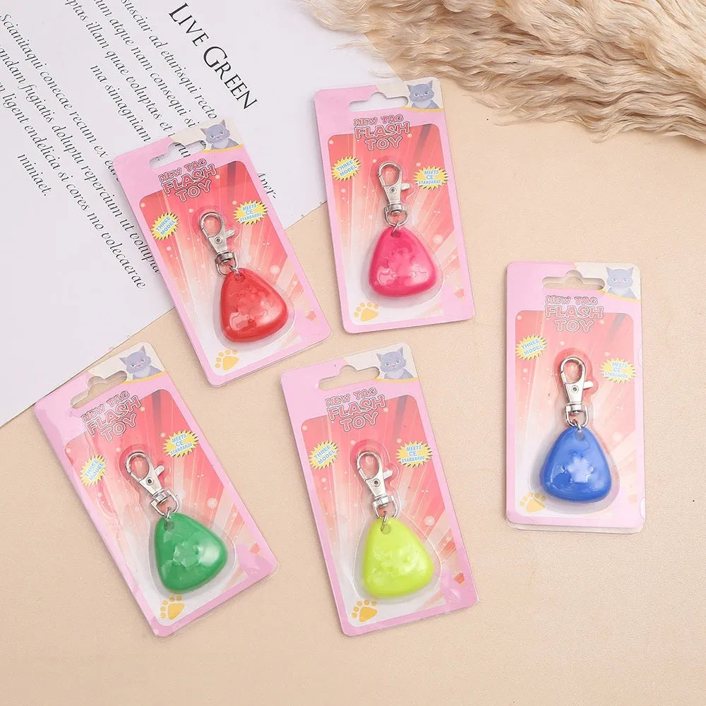 Silicone triangle light-emitting pendant pet ornament in multiple colours for festive decorating