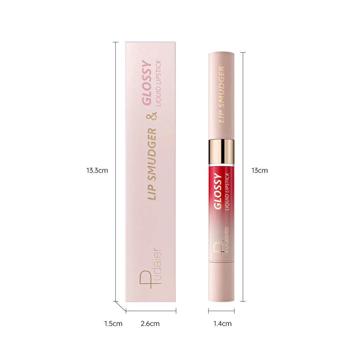Double-headed matte lipstick with 10 colour options showing dual-ended design