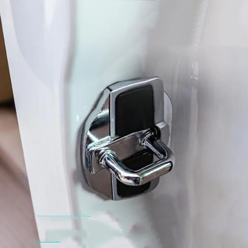 Silver TRD door lock covers for Toyota Prius with 3M adhesive backing