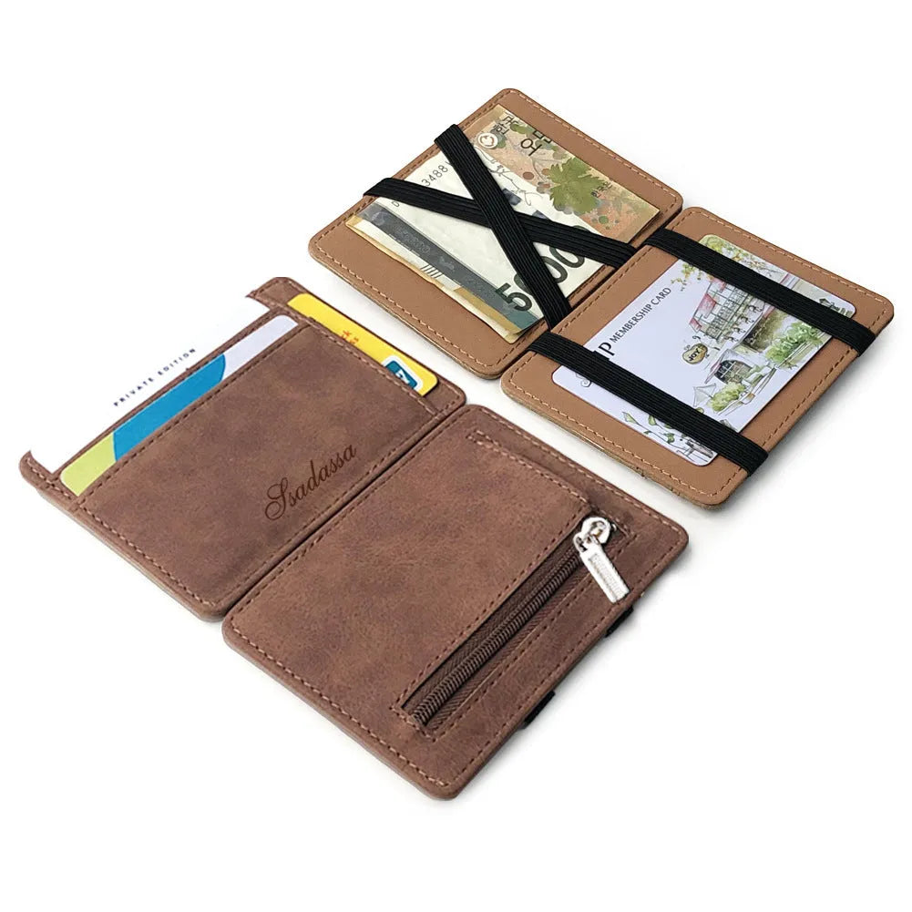 Korean style matte leather coin purse wallet with horizontal square shape measuring 10x7.5x0.5cm