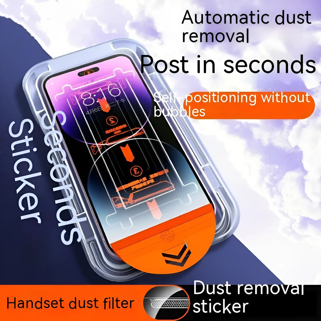 iPhone tempered glass screen protector with privacy filter and anti-glare features