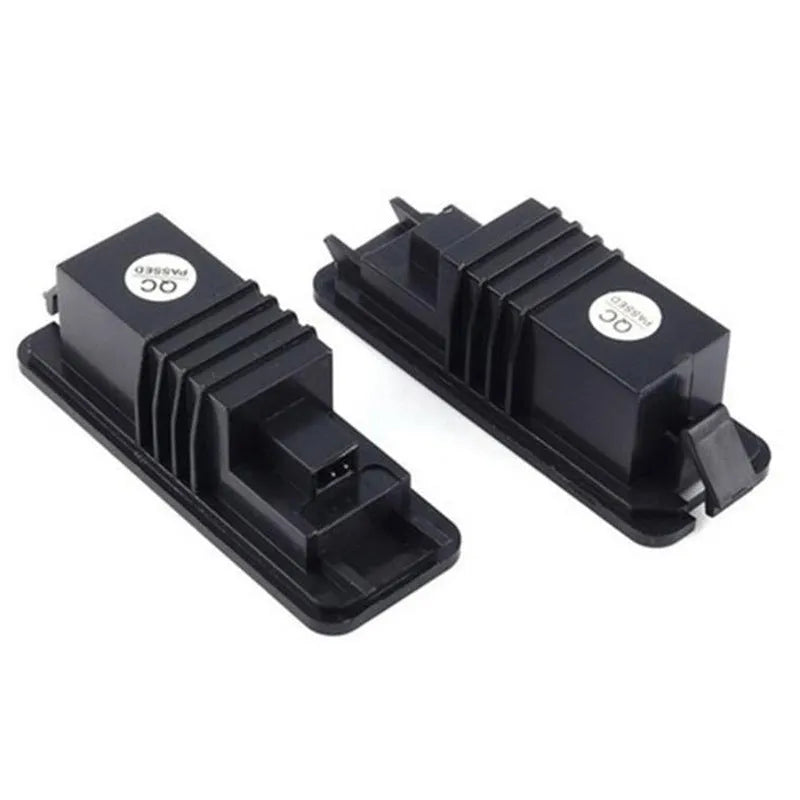 Volkswagen LED licence plate light unit showing 24 SMD 3528 LEDs, for Golf, Polo, Phaeton models.