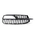 Black ABS replacement grille for Audi A3 S3 2013-2016 front bumper fog lamp ventilation