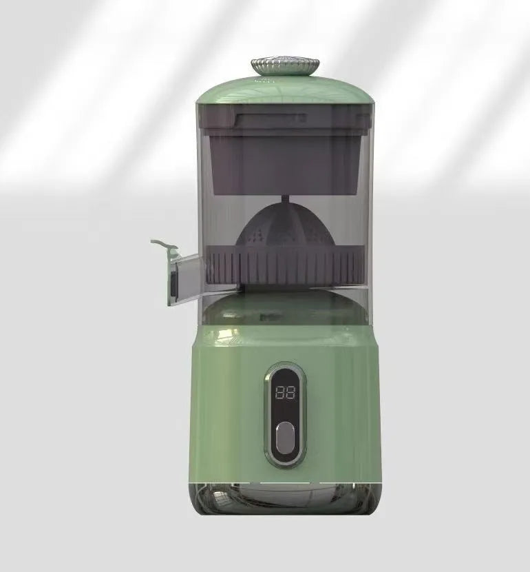 Portable electric juicer with pulp separation, 600ml capacity, ABS body, in beige colour