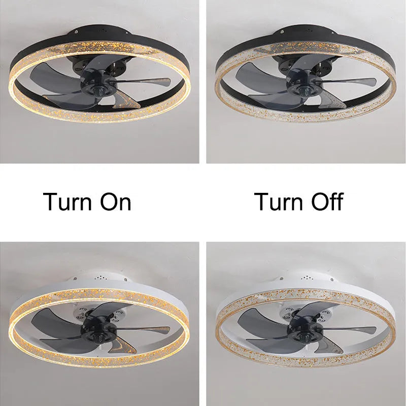 Nordic style ceiling fan light with wooden blades and a white lamp housing, showing remote control.