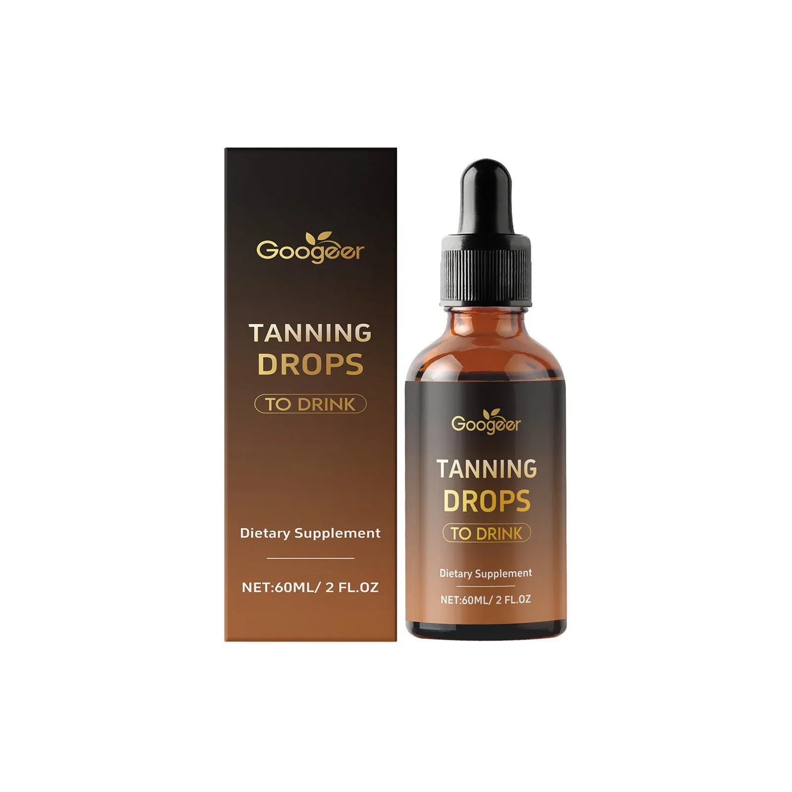 Googeer Tanning Drops bottle, 60ml body treatment serum for self-tanning