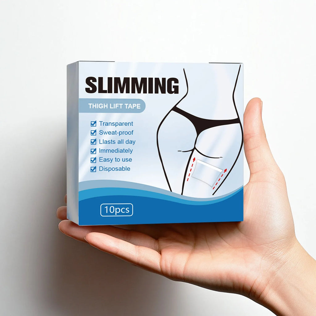 Box of 10 square body shaping gel patches, each measuring 12cm by 12cm.
