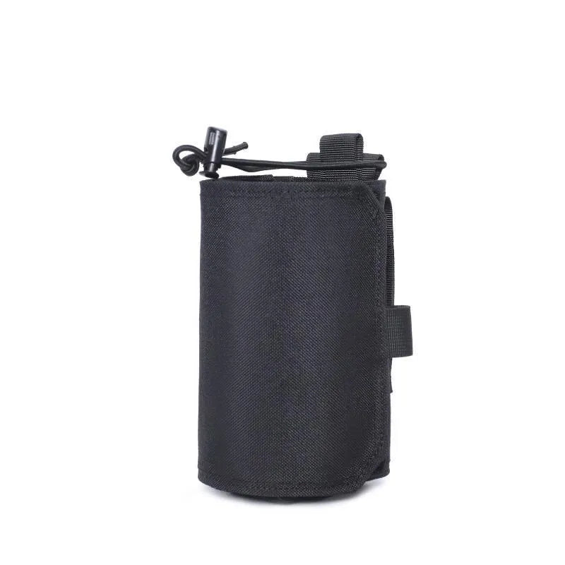 Oxford cloth adjustable cup cover with PU lining in black colour for outdoor thermal insulation