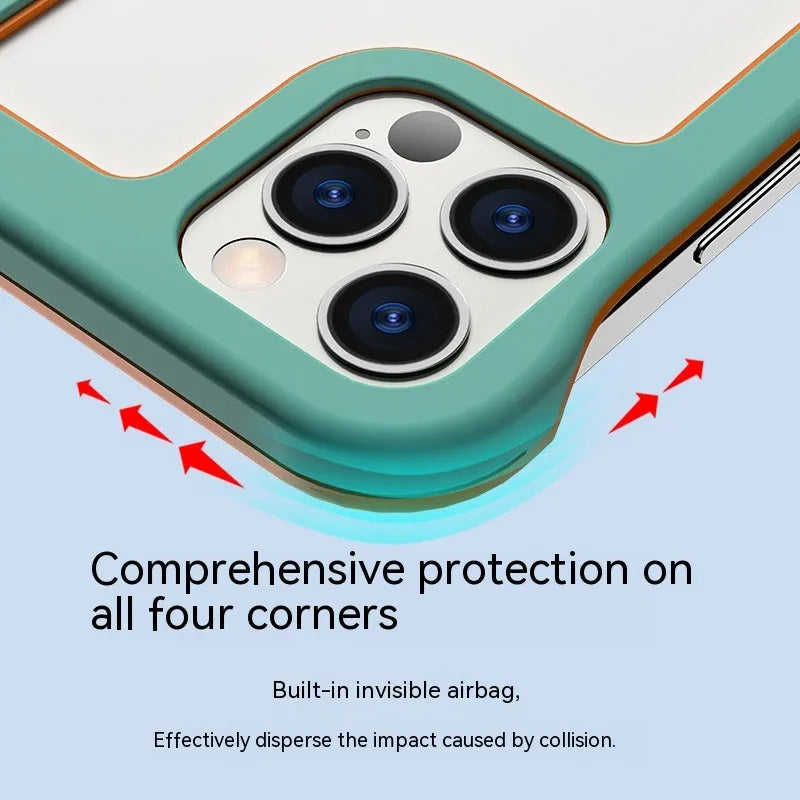 Frameless silicone phone case for Apple iPhone, shockproof and heat dissipation, six colours available