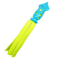 Blue cuttlefish-shaped dog chew toy with squeaky sound device for interactive play