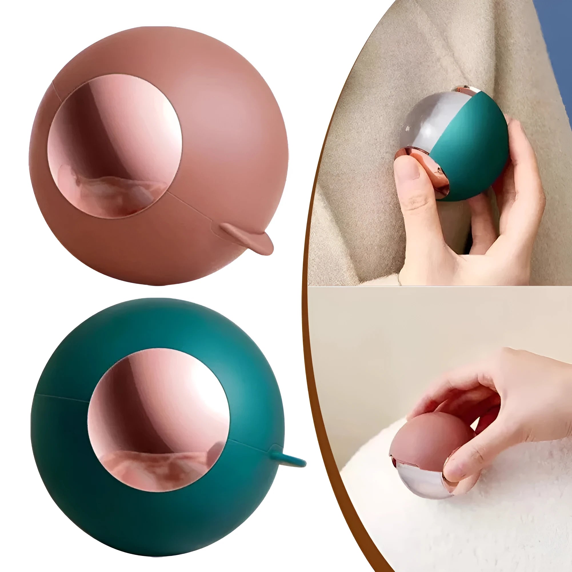 Reusable gel lint roller in a metallic colour option for pet hair and lint removal.